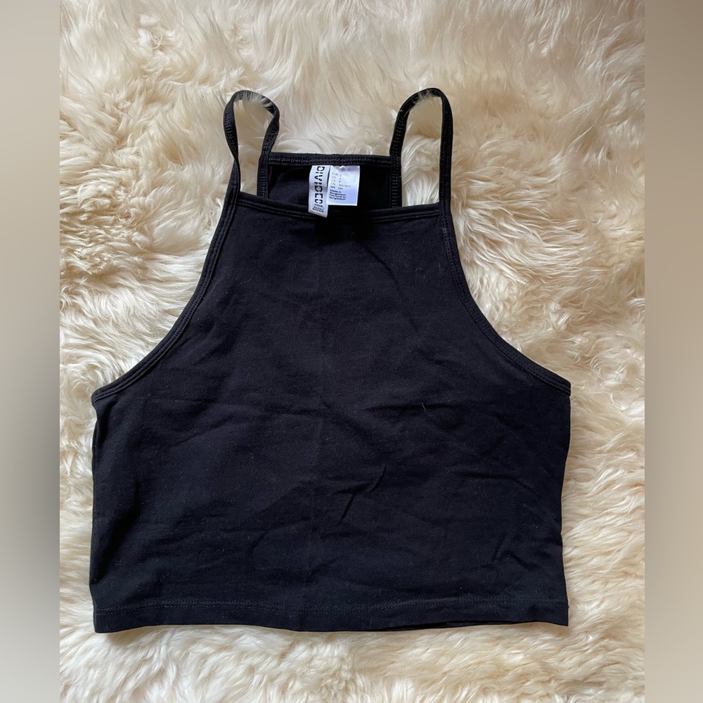 H&M Black Cropped Tank Top